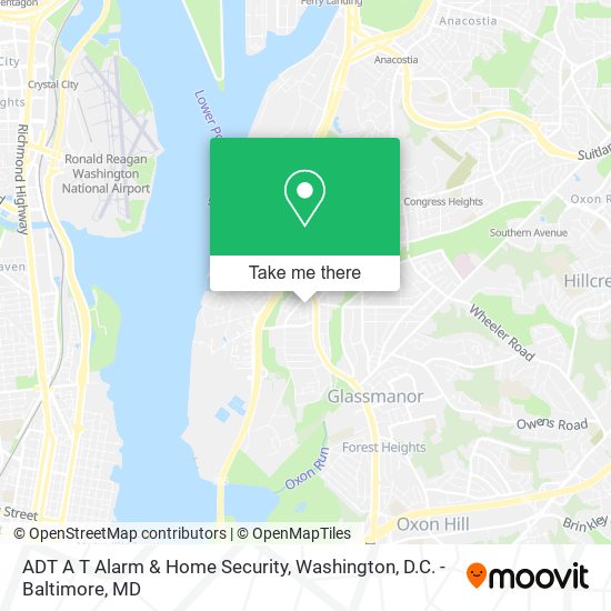 Mapa de ADT A T Alarm & Home Security