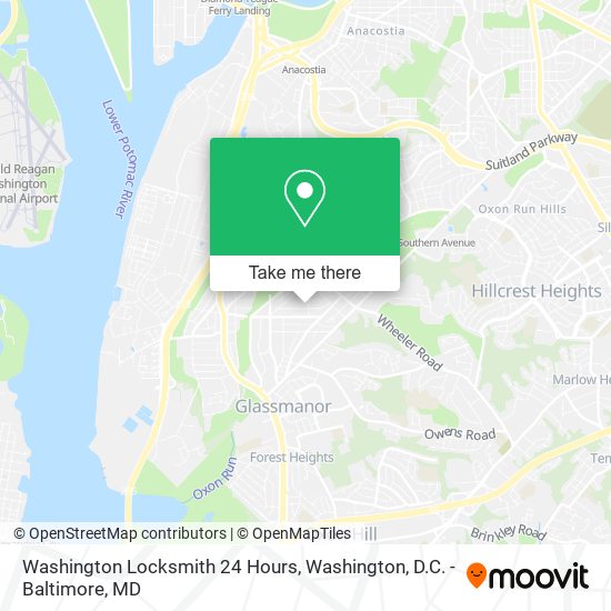 Mapa de Washington Locksmith 24 Hours