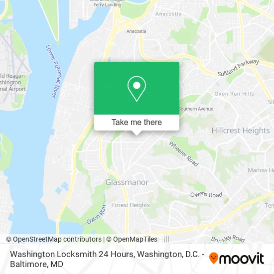 Mapa de Washington Locksmith 24 Hours