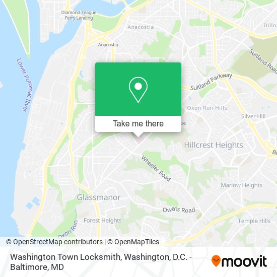 Washington Town Locksmith map
