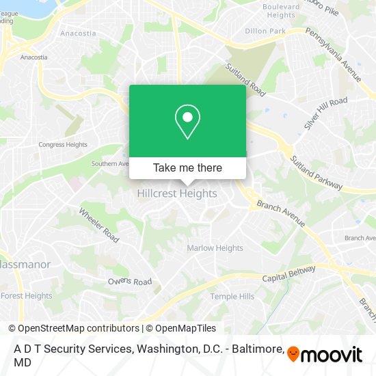 A D T Security Services map