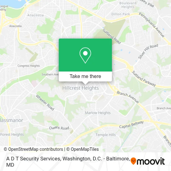 A D T Security Services map