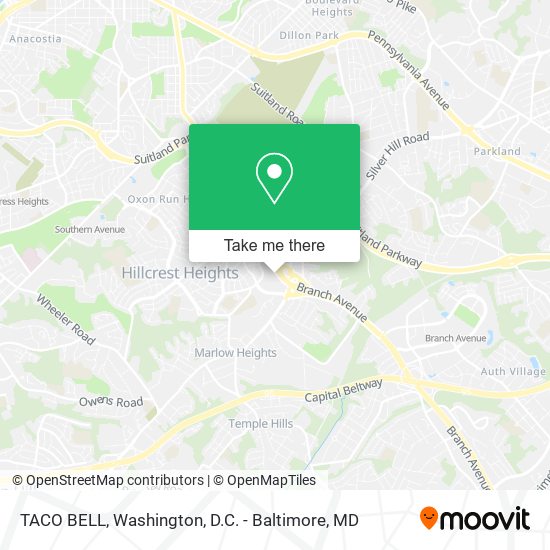 TACO BELL map