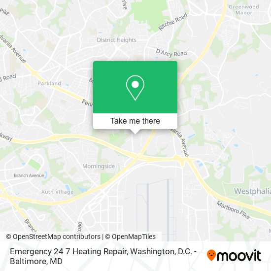 Emergency 24 7 Heating Repair map