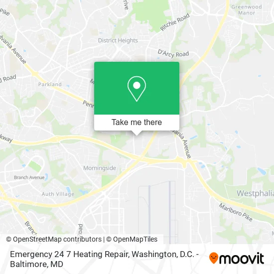 Mapa de Emergency 24 7 Heating Repair