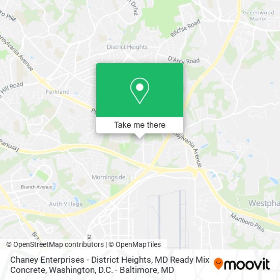 Chaney Enterprises - District Heights, MD Ready Mix Concrete map