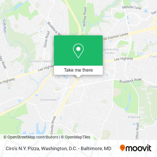 Ciro's N.Y. Pizza map