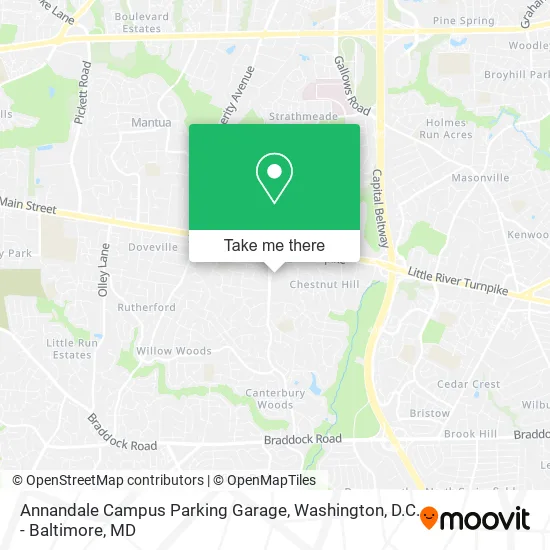 Annandale Campus Parking Garage map