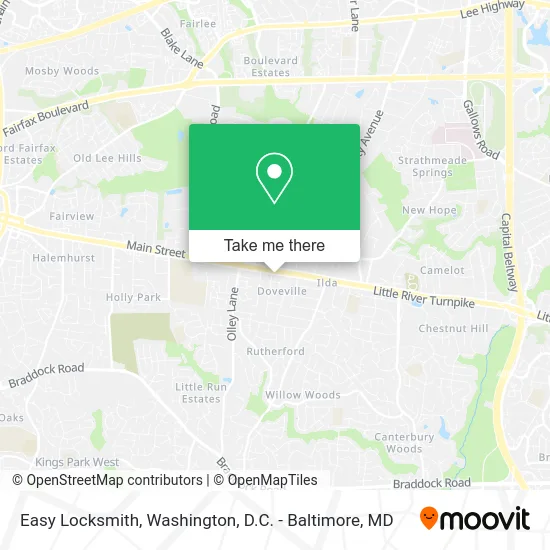 Easy Locksmith map