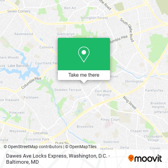 Dawes Ave Locks Express map