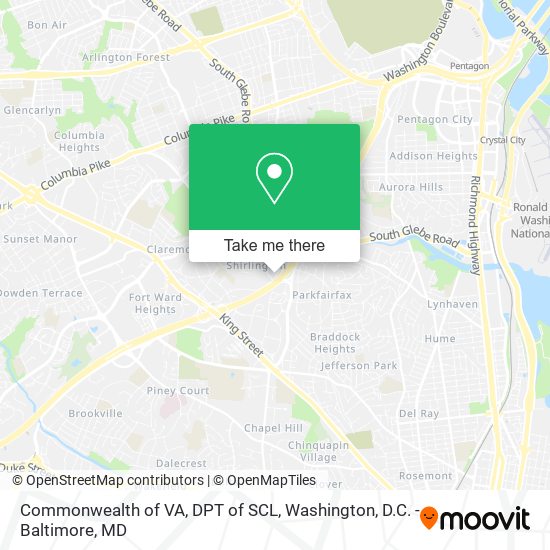 Mapa de Commonwealth of VA, DPT of SCL