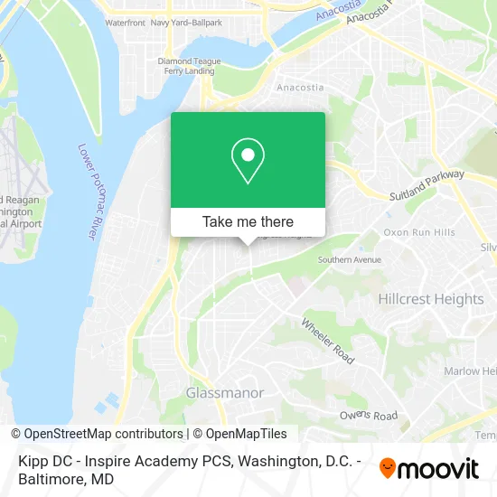 Kipp DC - Inspire Academy PCS map