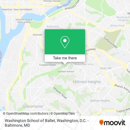 Washington School of Ballet map