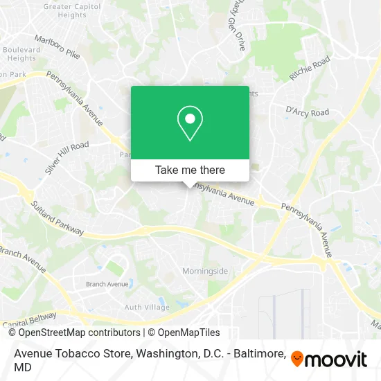 Avenue Tobacco Store map