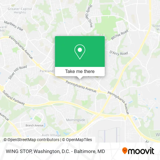 WING STOP map