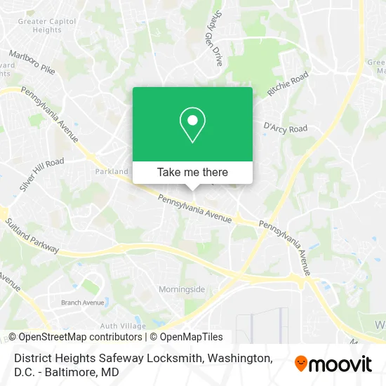 District Heights Safeway Locksmith map