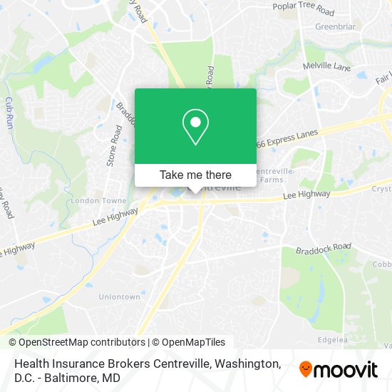 Health Insurance Brokers Centreville map