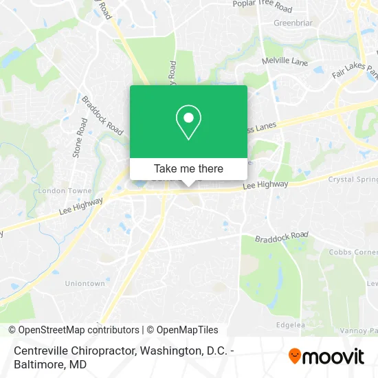 Centreville Chiropractor map