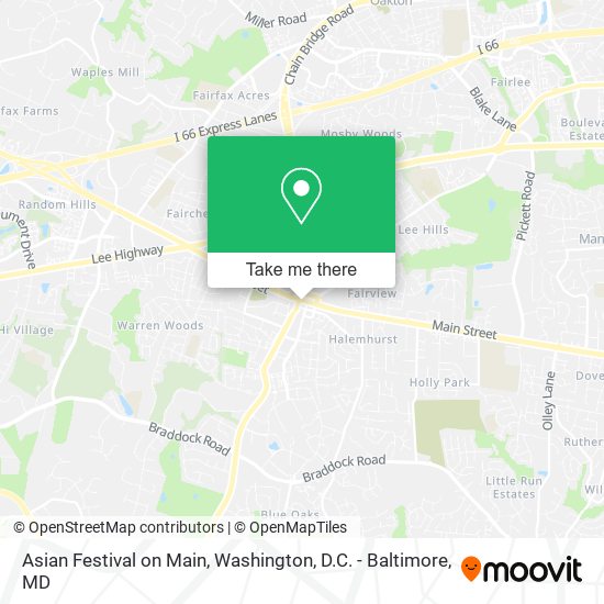 Mapa de Asian Festival on Main