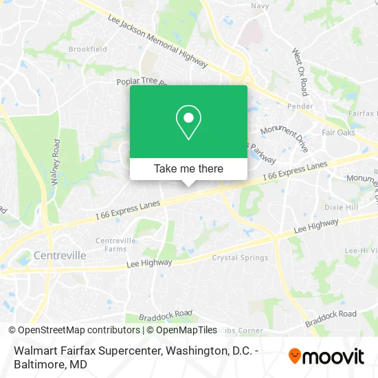 Mapa de Walmart Fairfax Supercenter
