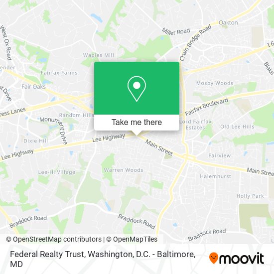 Mapa de Federal Realty Trust