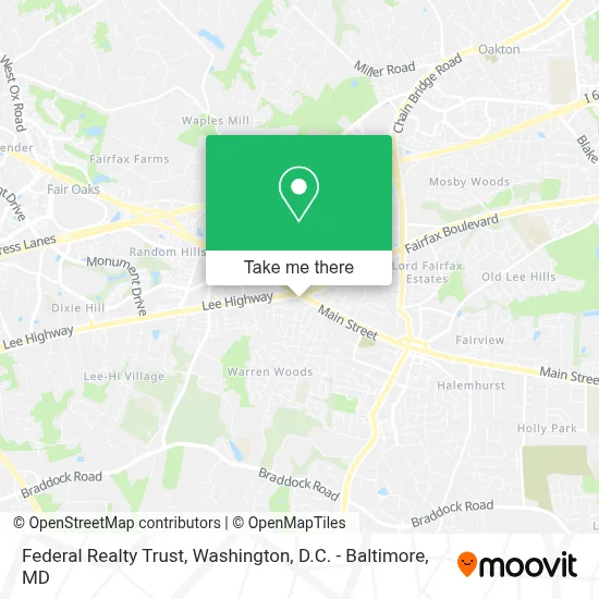 Federal Realty Trust map