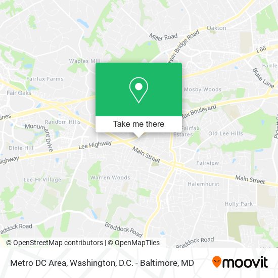 Mapa de Metro DC Area