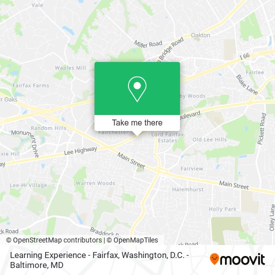 Mapa de Learning Experience - Fairfax