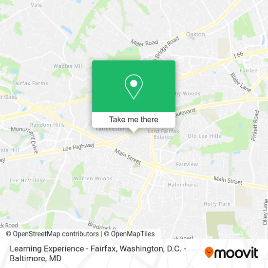 Learning Experience - Fairfax map