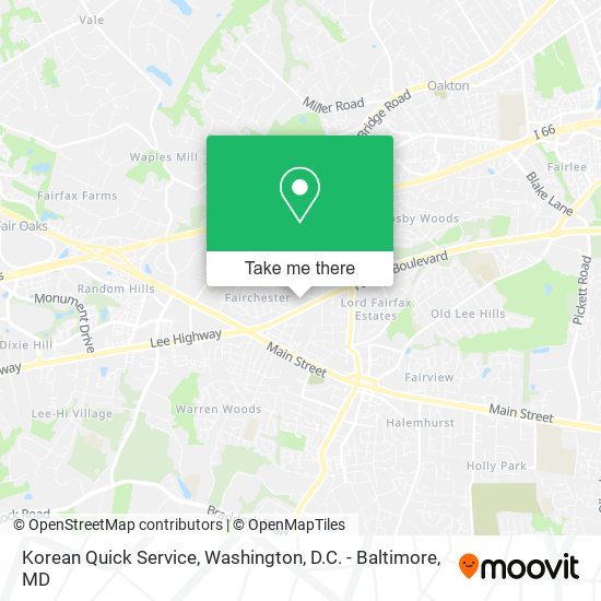 Mapa de Korean Quick Service