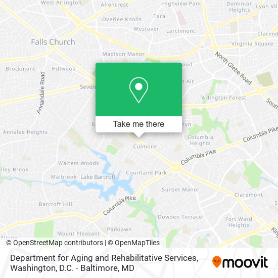 Department for Aging and Rehabilitative Services map