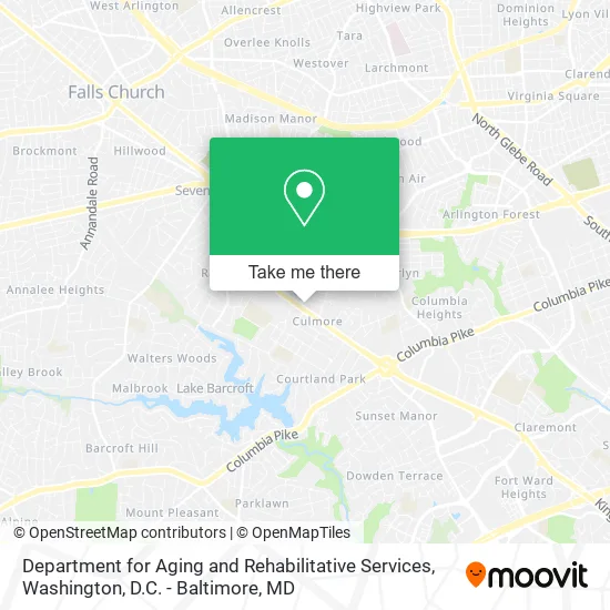Mapa de Department for Aging and Rehabilitative Services