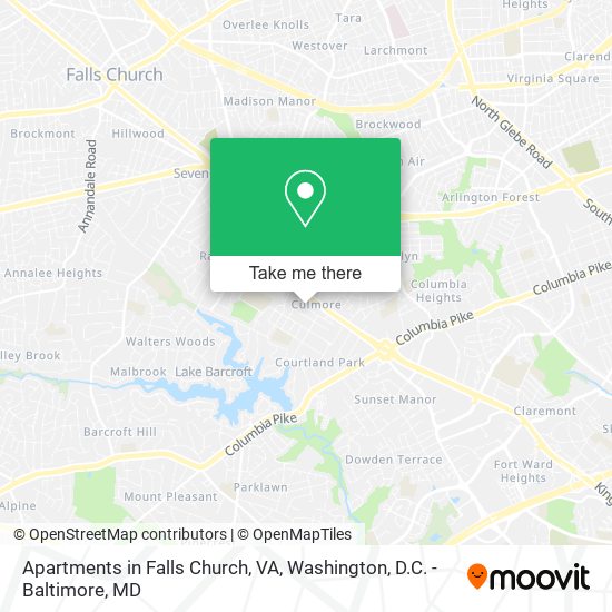 Apartments in Falls Church, VA map