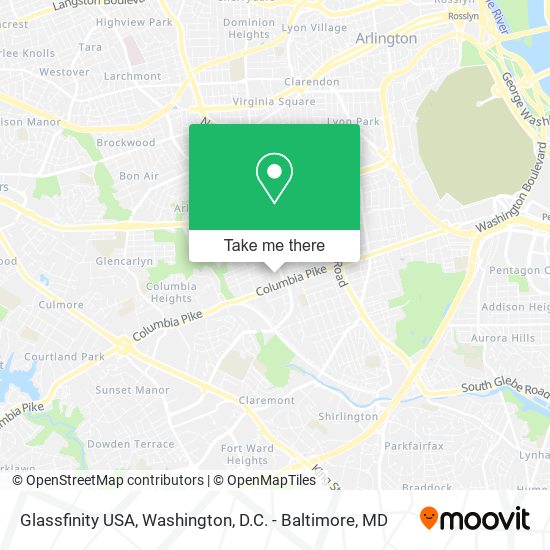 Mapa de Glassfinity USA