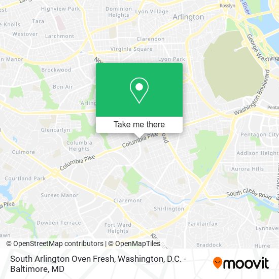 South Arlington Oven Fresh map