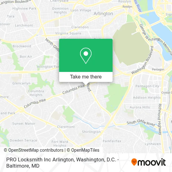 PRO Locksmith Inc Arlington map