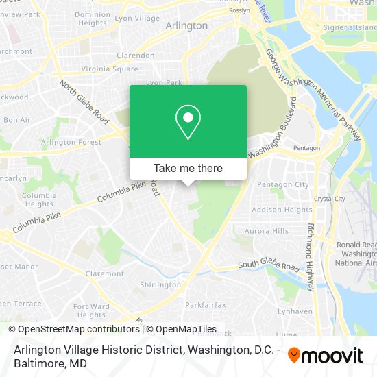Arlington Village Historic District map