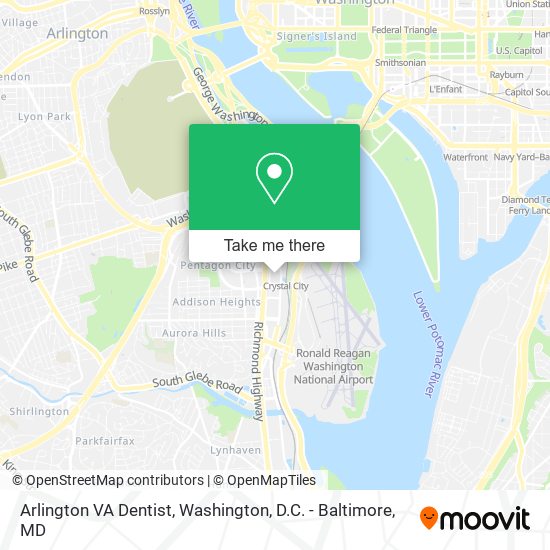 Mapa de Arlington VA Dentist