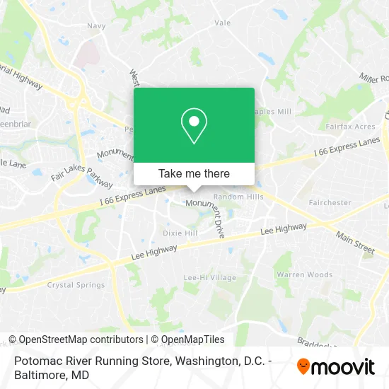 Potomac River Running Store map