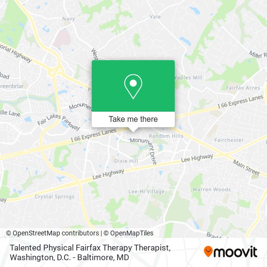 Talented Physical Fairfax Therapy Therapist map