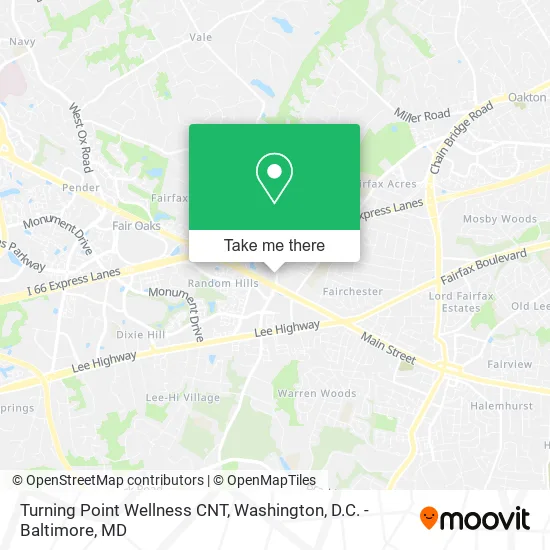 Mapa de Turning Point Wellness CNT