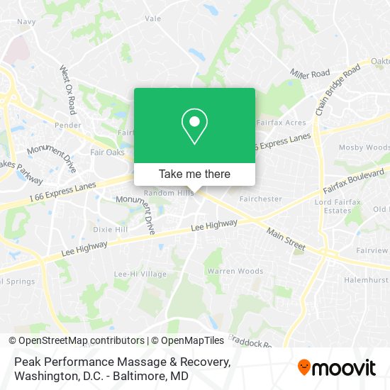 Mapa de Peak Performance Massage & Recovery