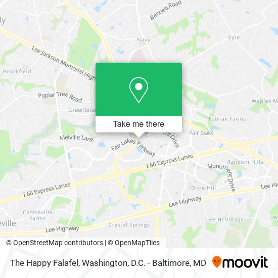 The Happy Falafel map