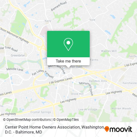 Center Point Home Owners Association map