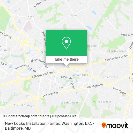 New Locks Installation Fairfax map