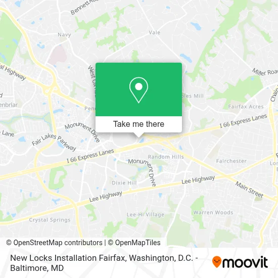 New Locks Installation Fairfax map
