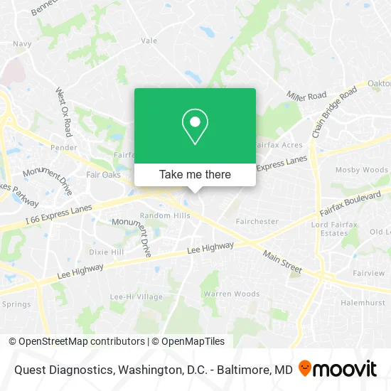 Mapa de Quest Diagnostics