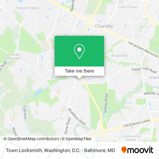 Town Locksmith map