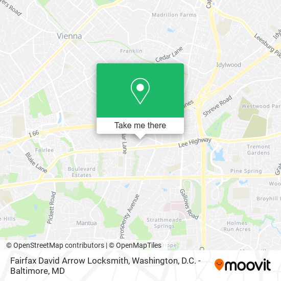 Mapa de Fairfax David Arrow Locksmith