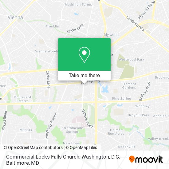 Mapa de Commercial Locks Falls Church